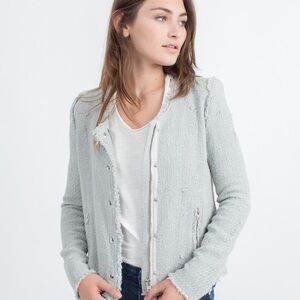 Iro Agnette Tweed Light Grey Jacket